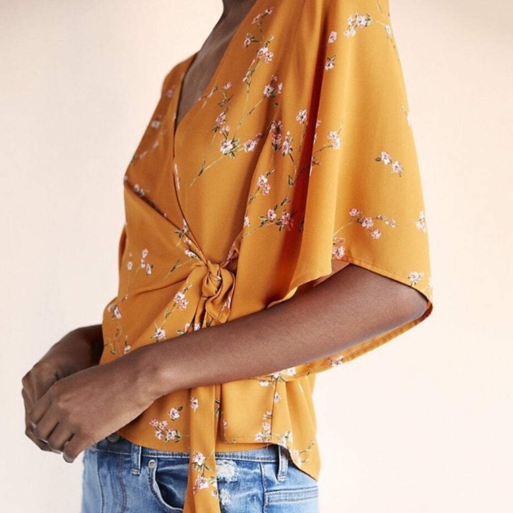 Express Flutter Sleeve Kimono Blouse Top